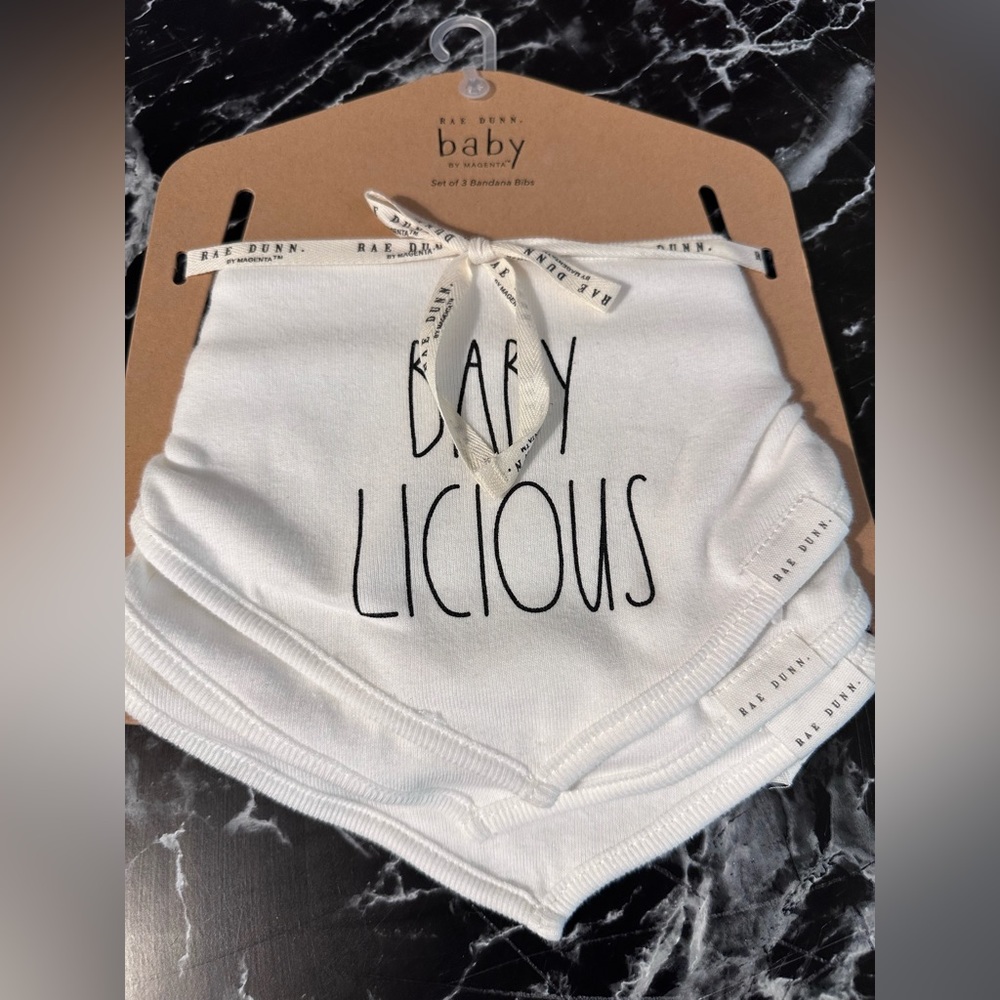 Rae Dunn baby bibs 3 pack